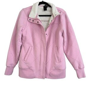 The North Face Pink Quilted Sherpa Jacket Women’s M Winter Warm Comfortable